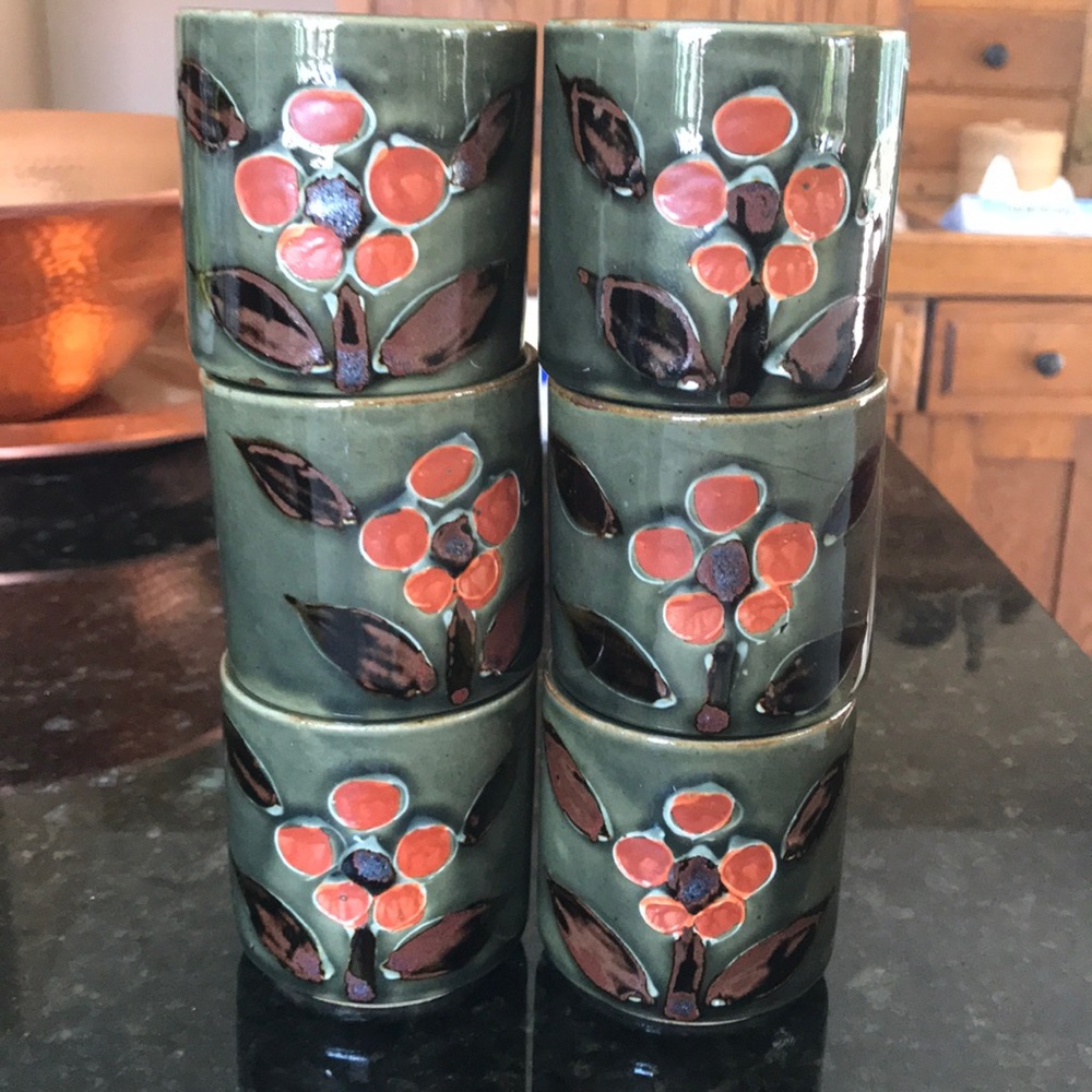 Six Chinese tea cups.